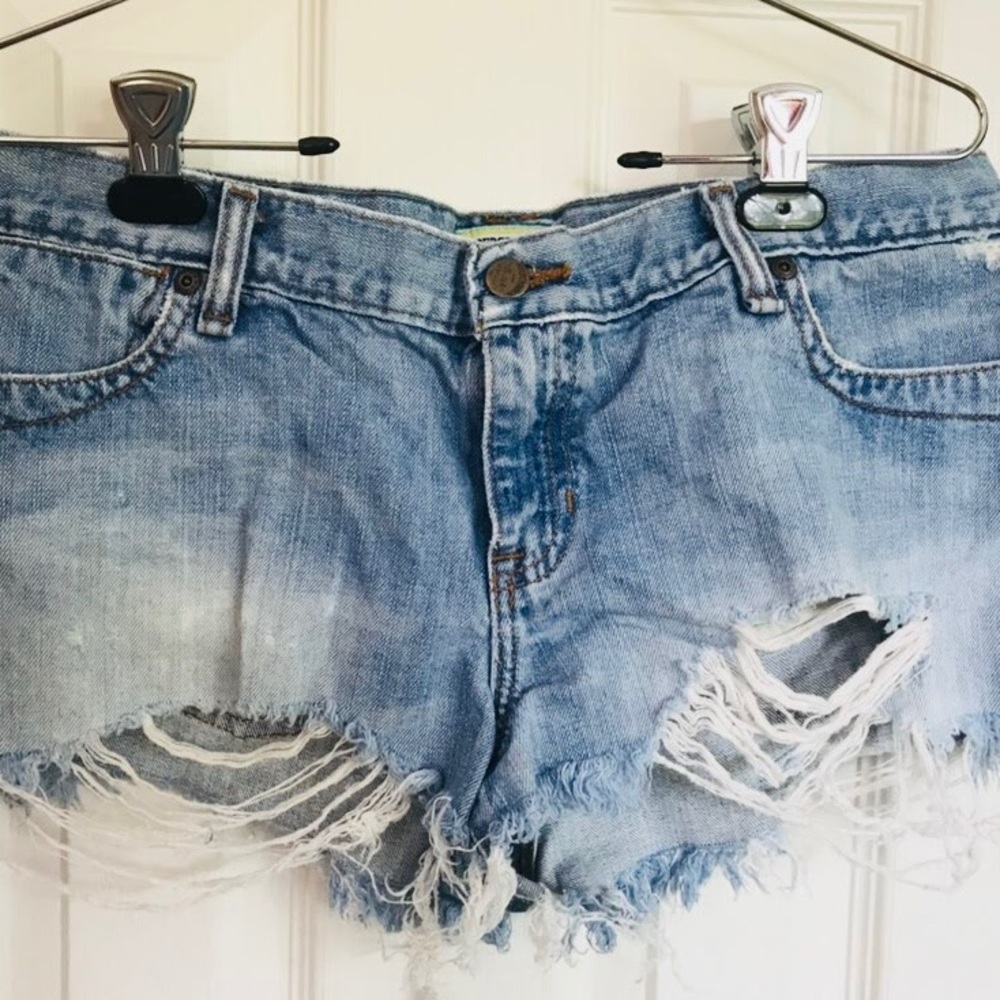 Destroyed Denim Shorts